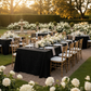 Black Crinkle Shimmer – Outdoor Wedding Reception