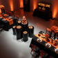 Black Cylinder Round Pedestal Cake/Dessert Display Stands 5 pcs/set.