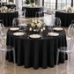 Black panama tablecloth in a modern loft event space