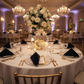 Black Premium 17x17 Polyester Napkin – Indoor Ballroom Reception