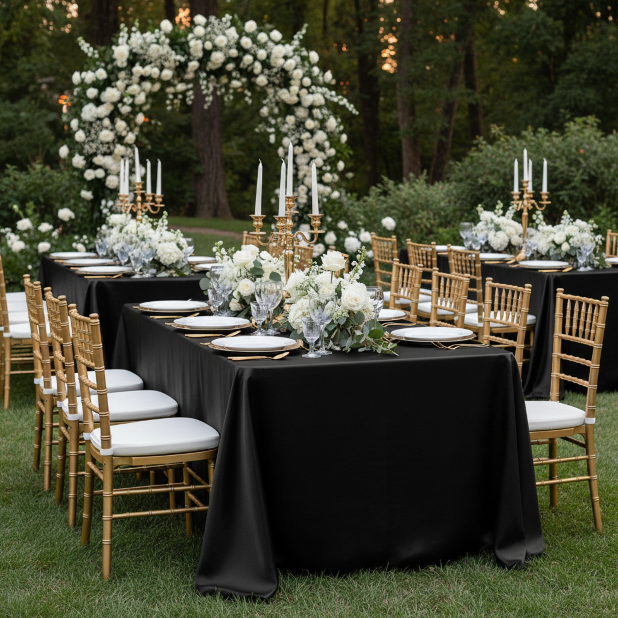 90"x156" Rectangular Satin Tablecloth - Black - CV Linens 90"x156" Rectangular Satin Tab
lecloth - Black - CV Linens