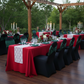 Black Spandex Banquet Chair Cover  Outdoor Wedding Reception