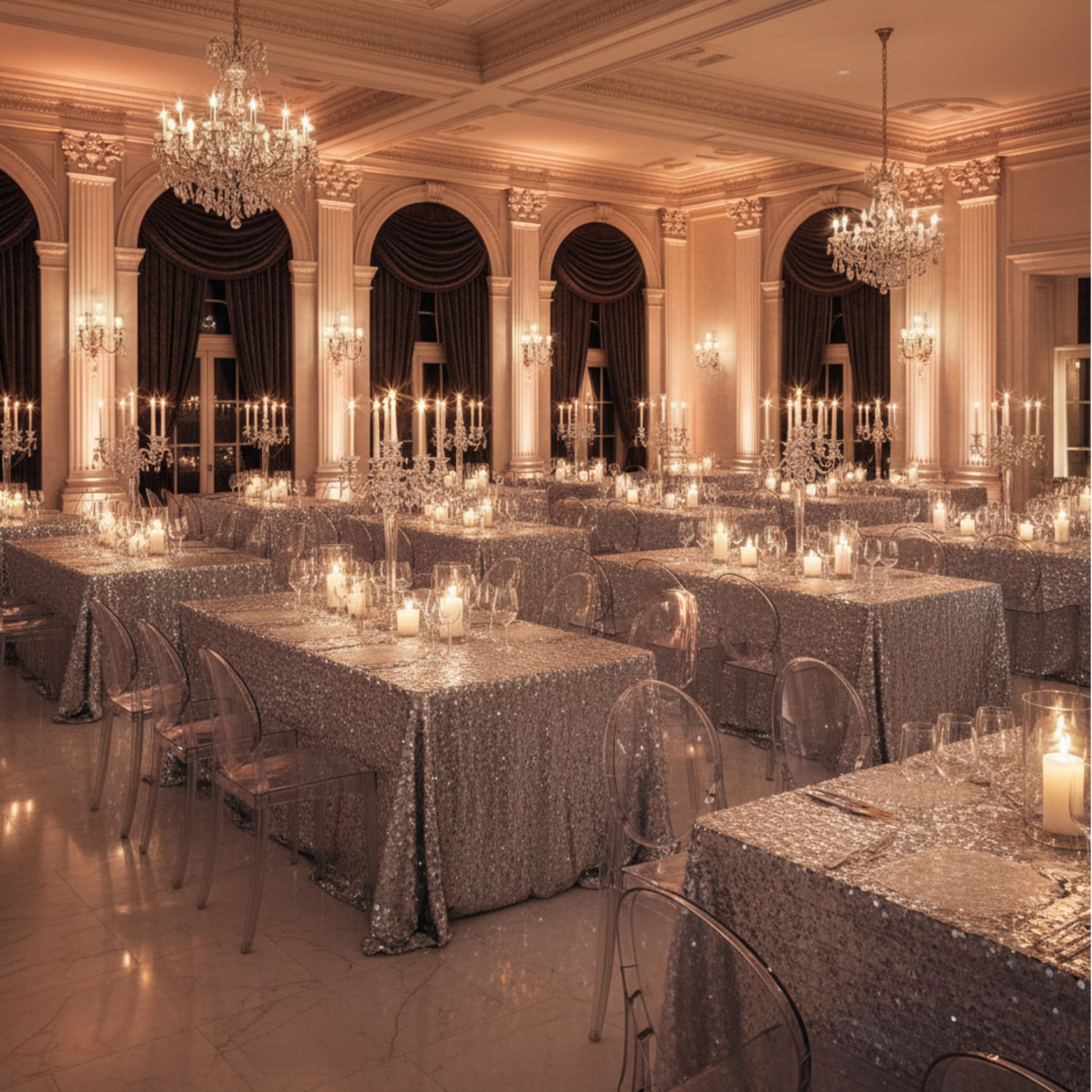 Black-Tie Hall Matching Tables