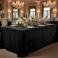 Black Velvet Rectangular Tablecloth Realistic Mockup