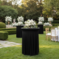 Black Wavy Spandex Cocktail Table Cover – Outdoor