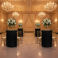 Black Wavy Spandex Cocktail Table Cover 