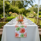 Blooming Mums Table Runner - Bright Outdoor Event Mockup
