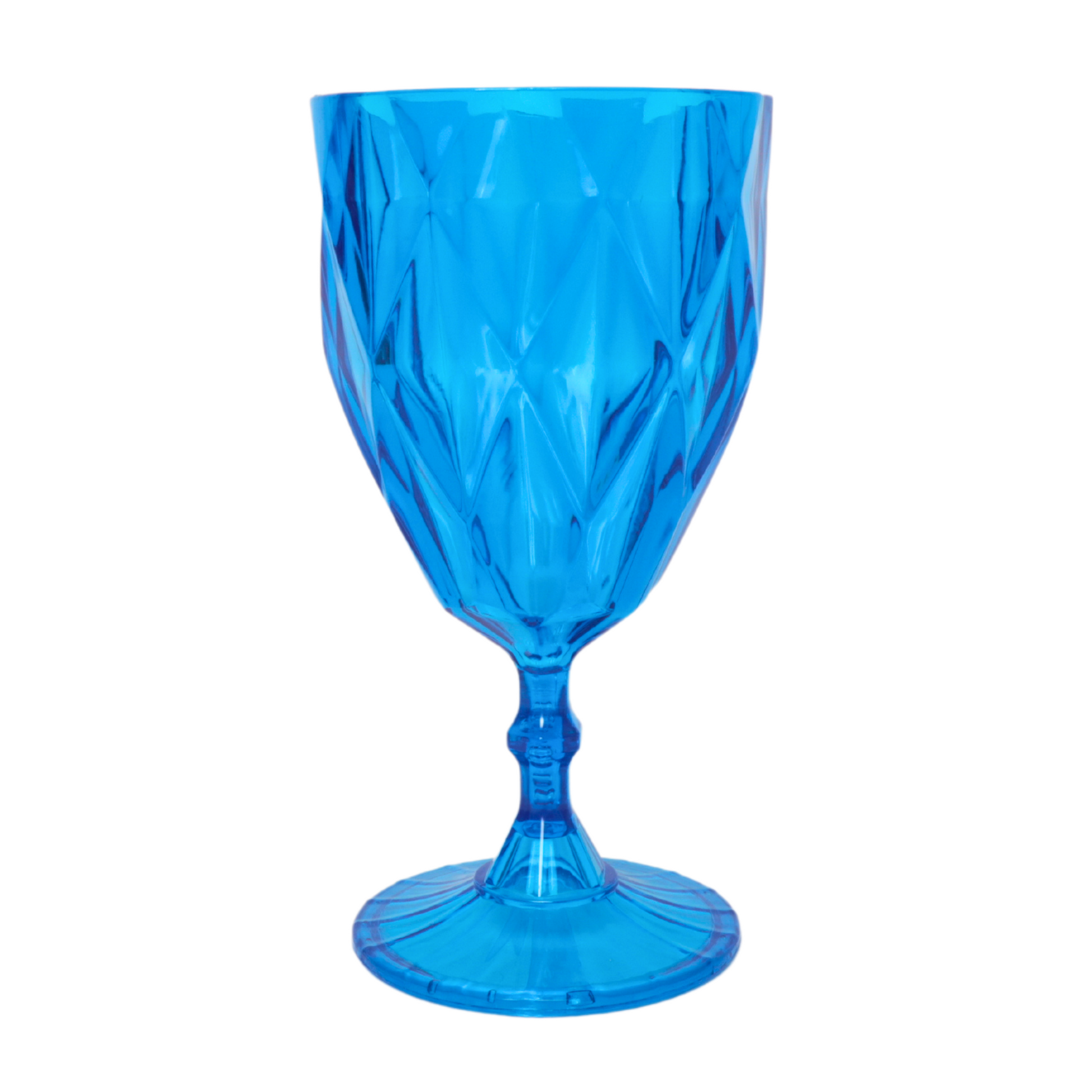 Blue Vintage Acrylic Goblets (6 pcs/pk)