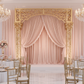 Blush Rose Gold Velvet Drape - Indoor Wedding