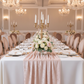Blush Rose Gold Velvet Table Runner - Indoor Wedding