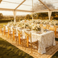 Bright Gold  Standard Satin Chair Sash – Outdoor Banquet Reception
