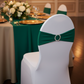 Buckle Spandex Stretch Chair Band - Emerald Green.