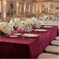 Burgundy Velvet 8ft Rectangular Tablecloth Indoor
