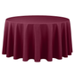 Premium Polyester 120" Round Tablecloth - Cabernet