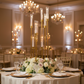 48" Tall 10 Arm Candle Holder Candelabra Centerpiece - Gold