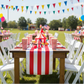 Carnival Lifestyle Red Stripe Satin Table Runner