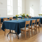 Casual Indoor Event Front Angled Navy Blue Tablecloth