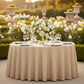 Champagne 120 Round Economy Polyester Tablecloth Outdoor Banquet Lifestyle