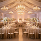 Champagne Petal Circle Taffeta 120 Round Tablecloth Indoor Wedding Reception