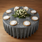 Charcoal Velvet Tablecloth - Bird's Eye View Realistic