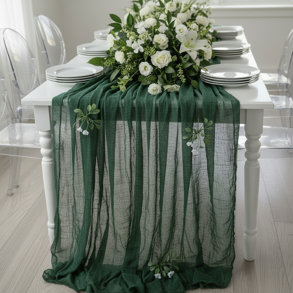 Cheesecloth Table Runner 25