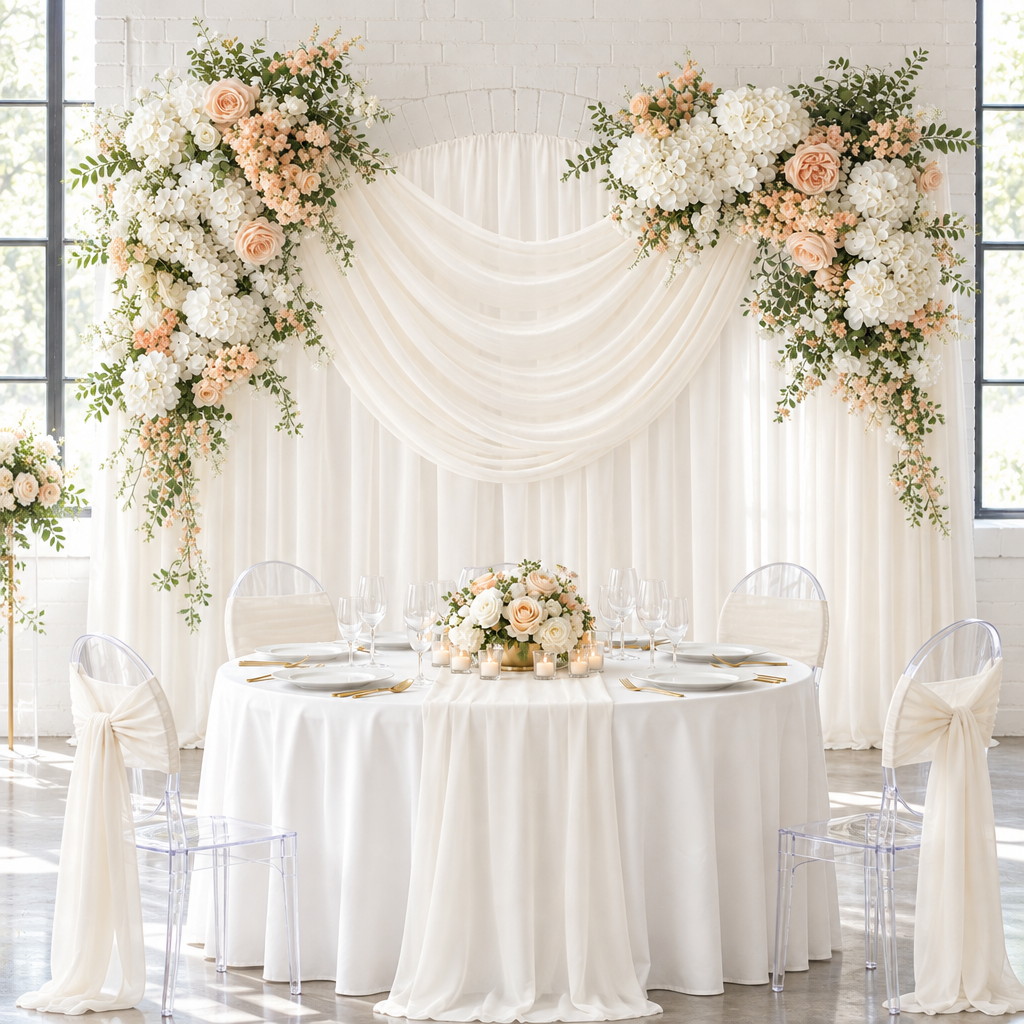 Chiffon Curtain Drape 12ft H x 58