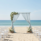Chiffon Curtain Drape Panel Dusty Blue Beach