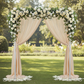Chiffon Curtain Drape 12ft H x 58" W Panel - Champagne in Outdoor Wedding Reception.