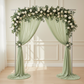 Chiffon Curtain Drape 12ft H x 58" W Panel - Sage Green in Indoor Reception.