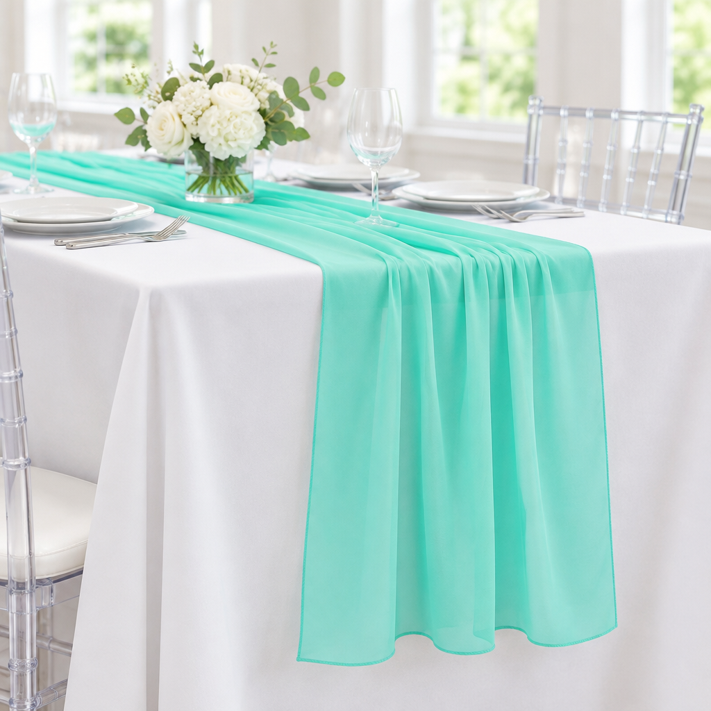 Chiffon Wedding Table Runner 10FT x 27