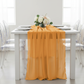 Chiffon Wedding Table Runner 10FT x 27" - Mustard Gold.