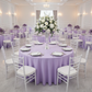 Christening Indoor Lavender Premium Polyester 108" Round Tablecloth 