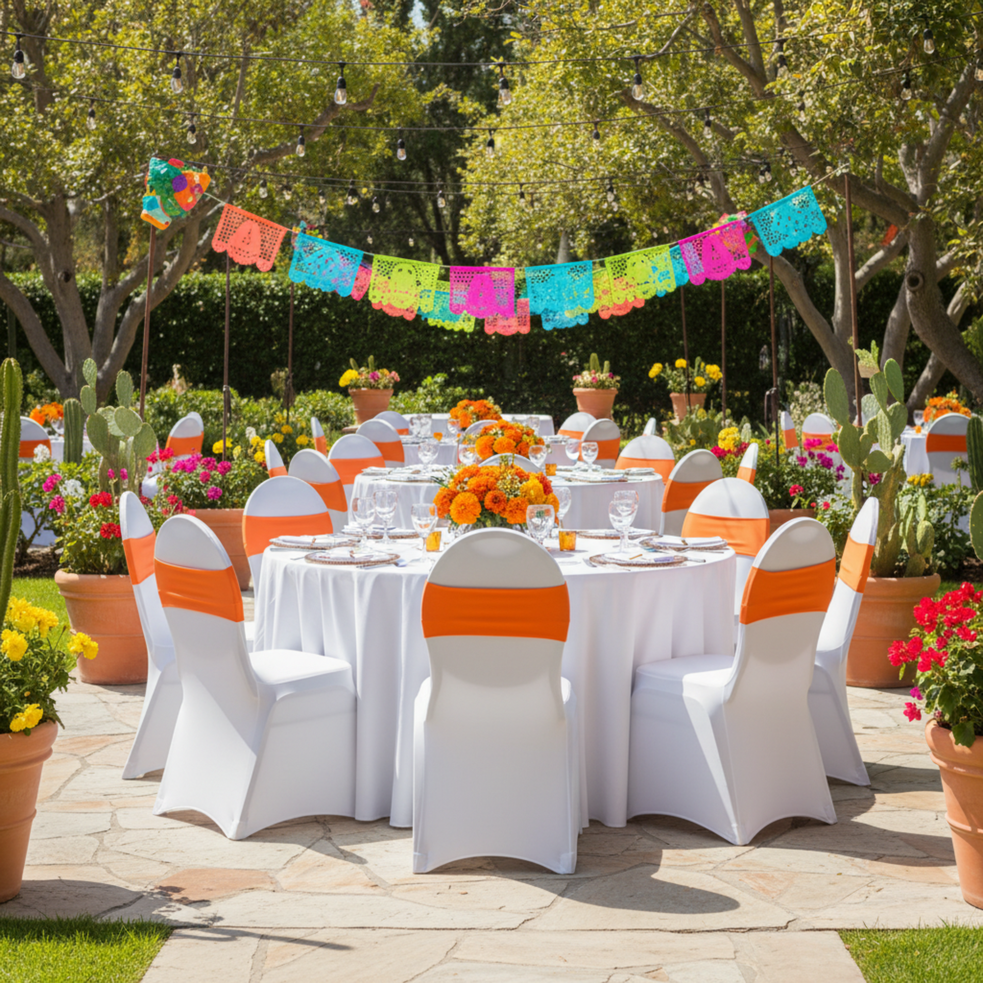 Cinco de Mayo Lifestyle Orange Spandex Chair Band