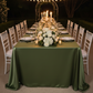 Close bird's eye nighttime gala willow green satin