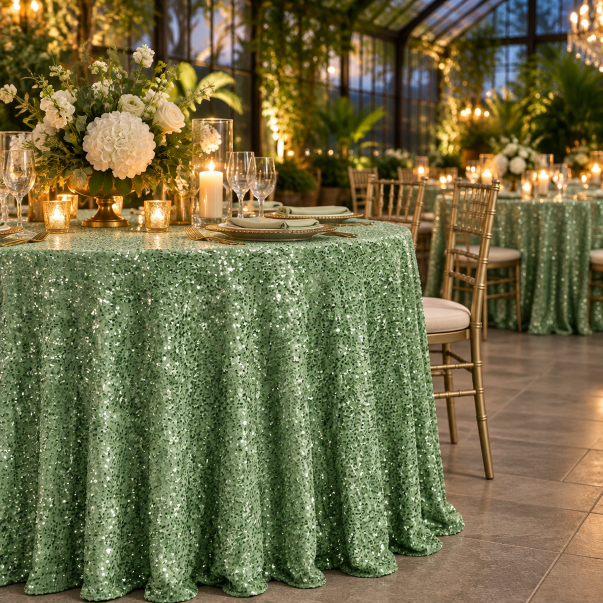 Closer angled view in a conservatory reception