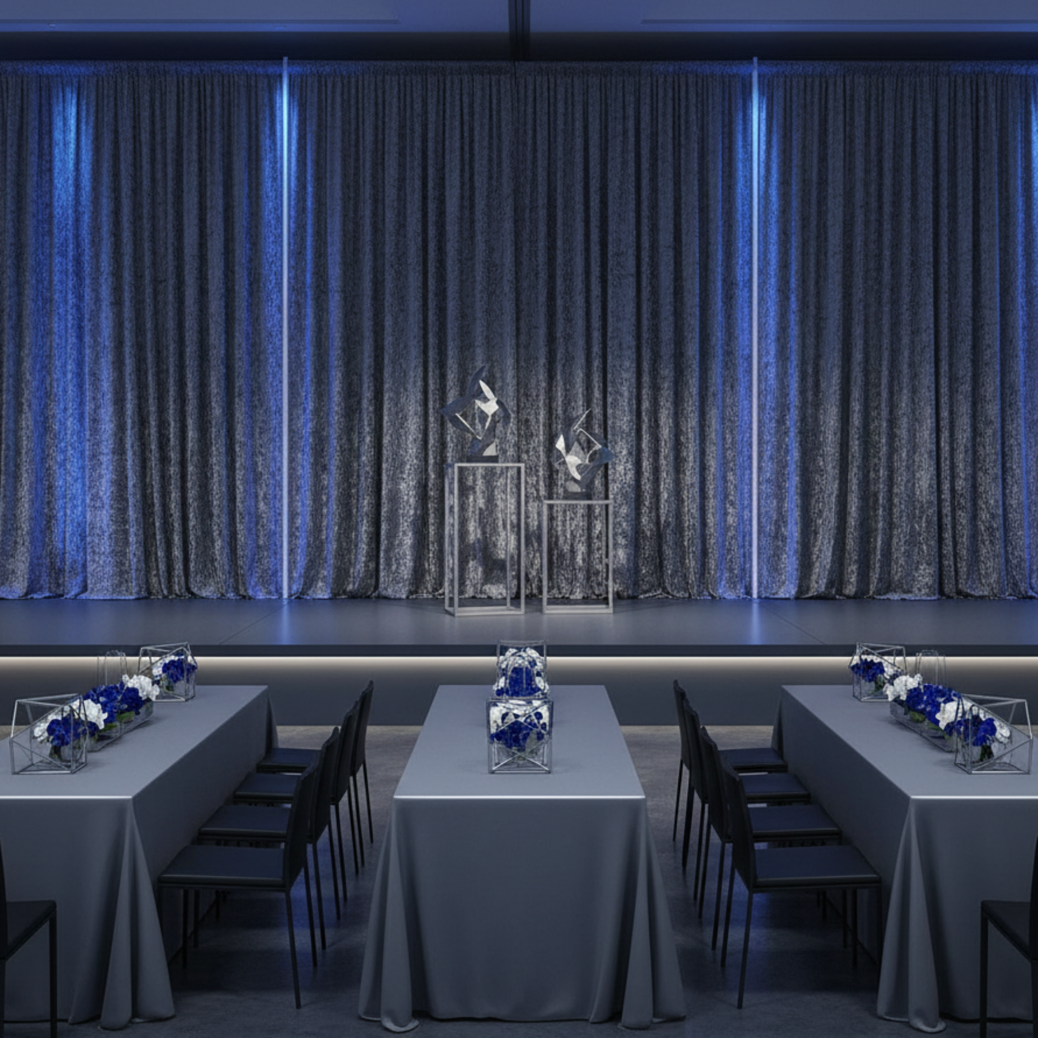 Corporate Awards Dinner – Charcoal Velvet Backdrop