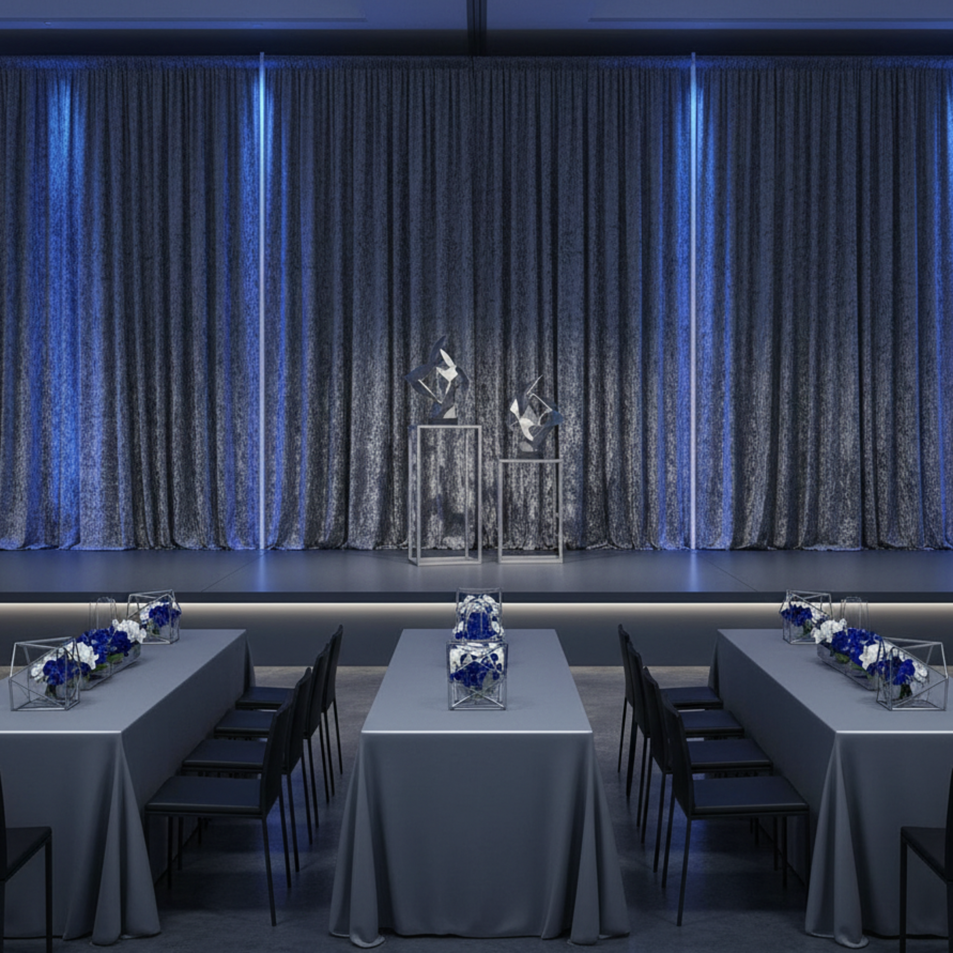 Corporate Awards Dinner – Charcoal Velvet Backdrop