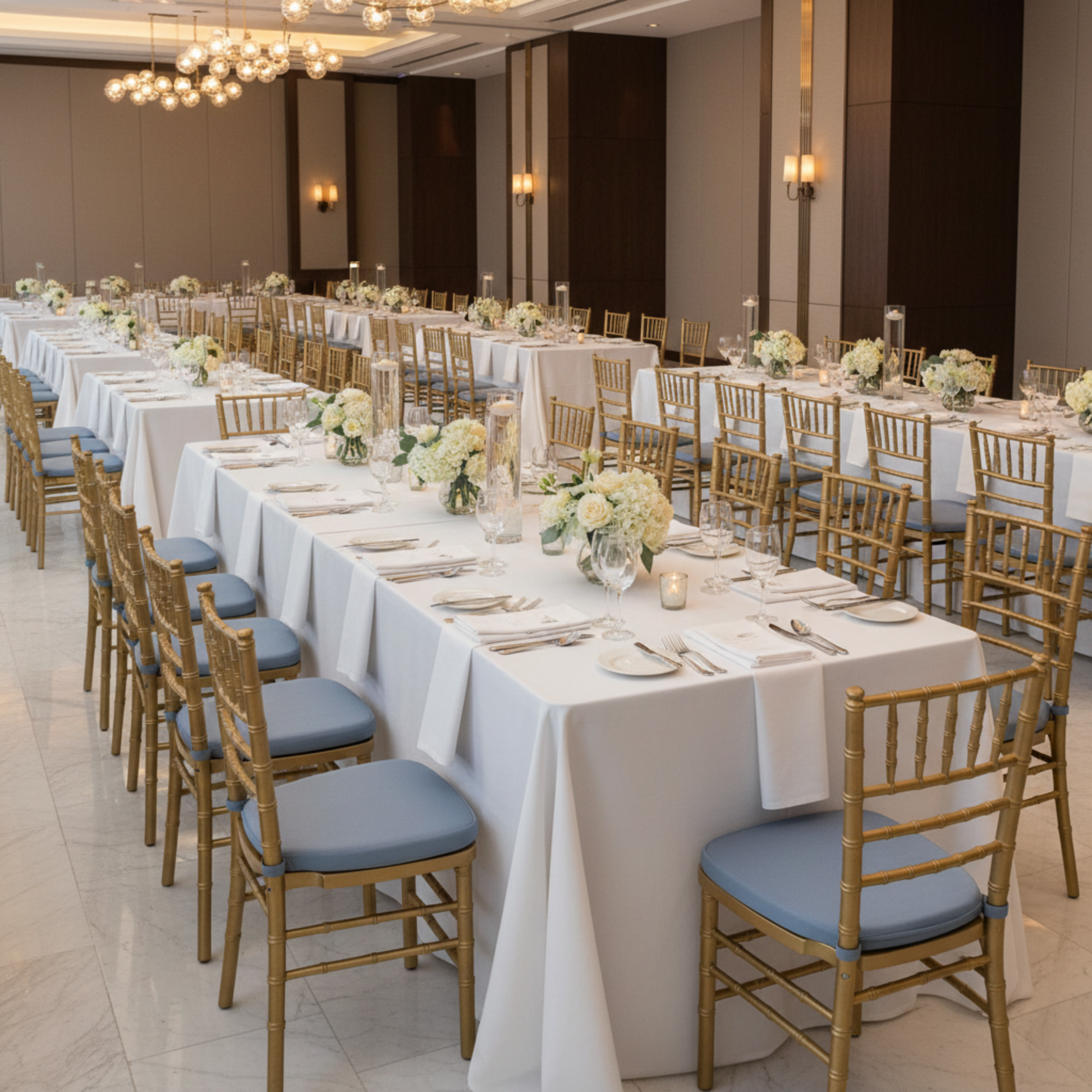 Corporate Banquet Hall - Dusty Blue
