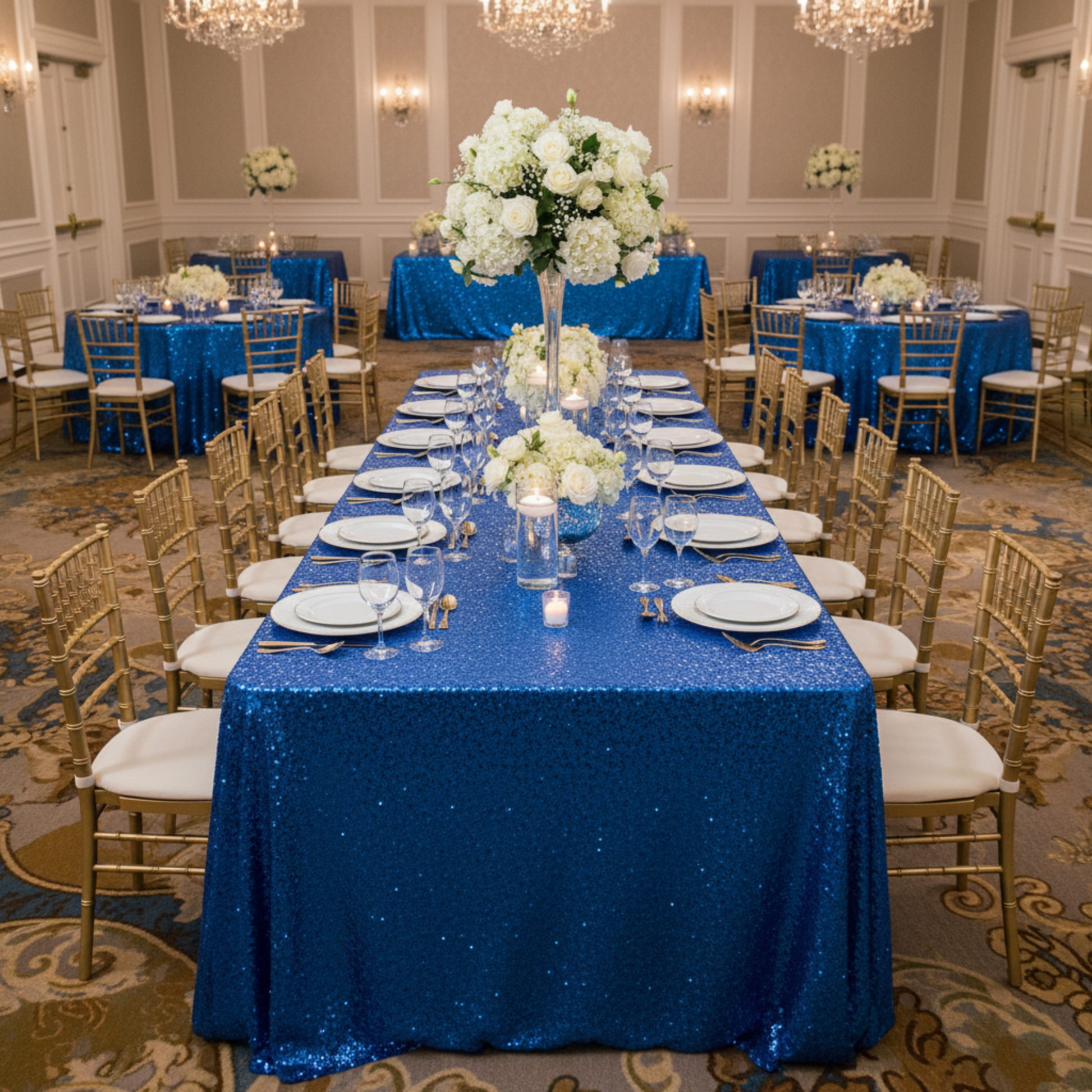 Corporate Gala Long Table Top View
