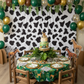 Cow Animal Print Spandex 4-way Stretch Drape Curtain 12ft H x 60" W.