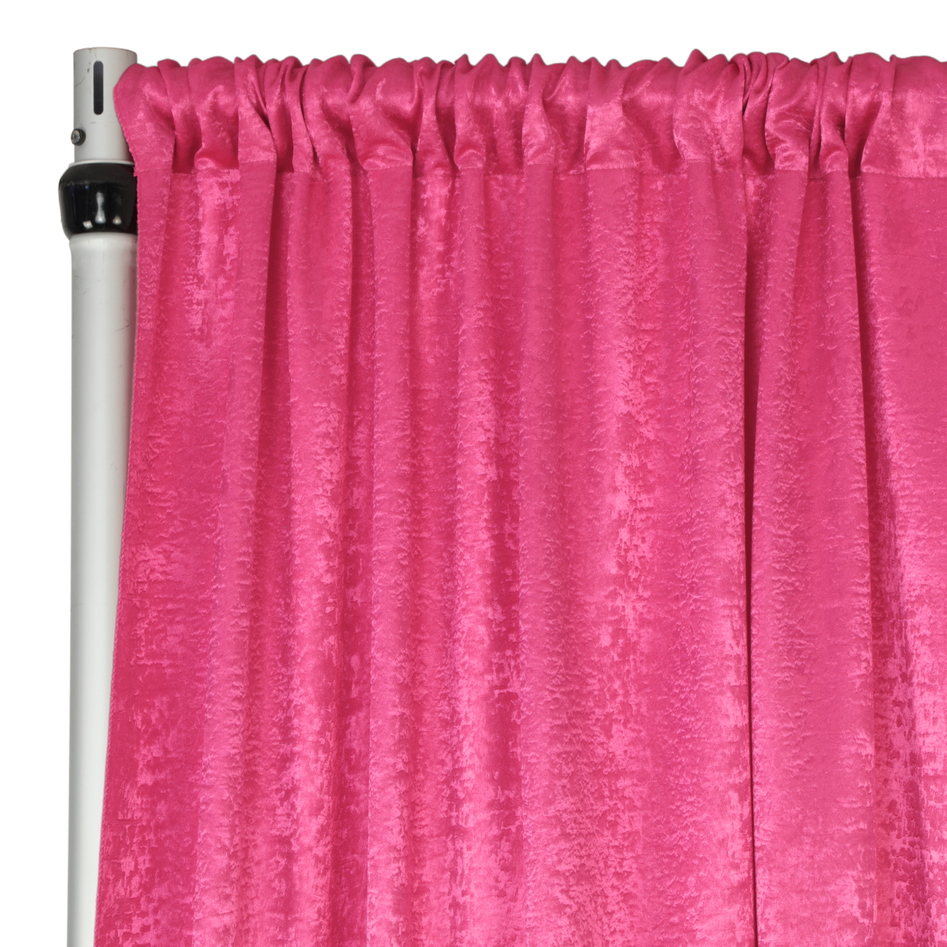 Crinkle Shimmer 12ft H x 52" W Drape/Backdrop Panel - Fuchsia