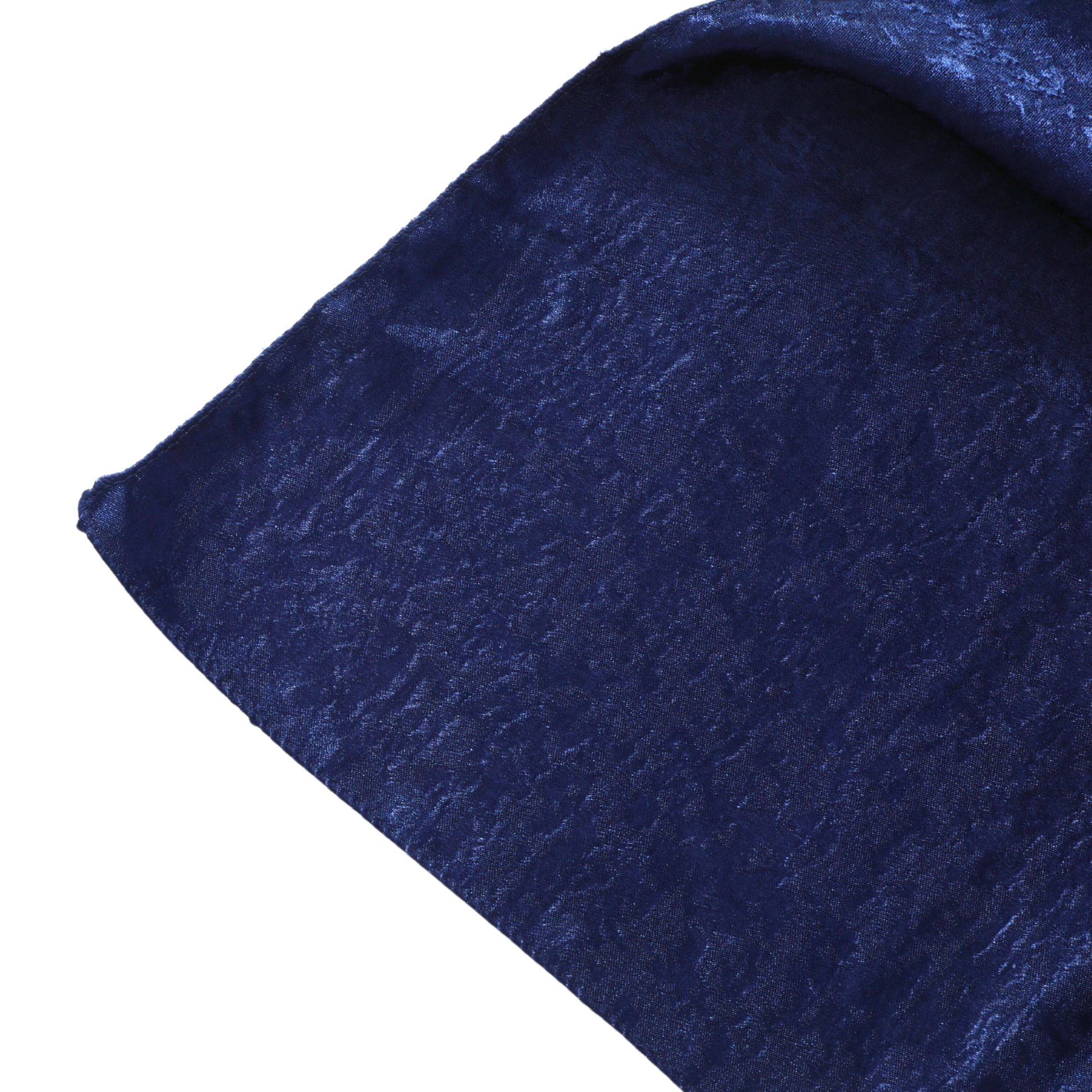 Crinkle Shimmer 90"x132" Rectangular Tablecloth - Navy Blue