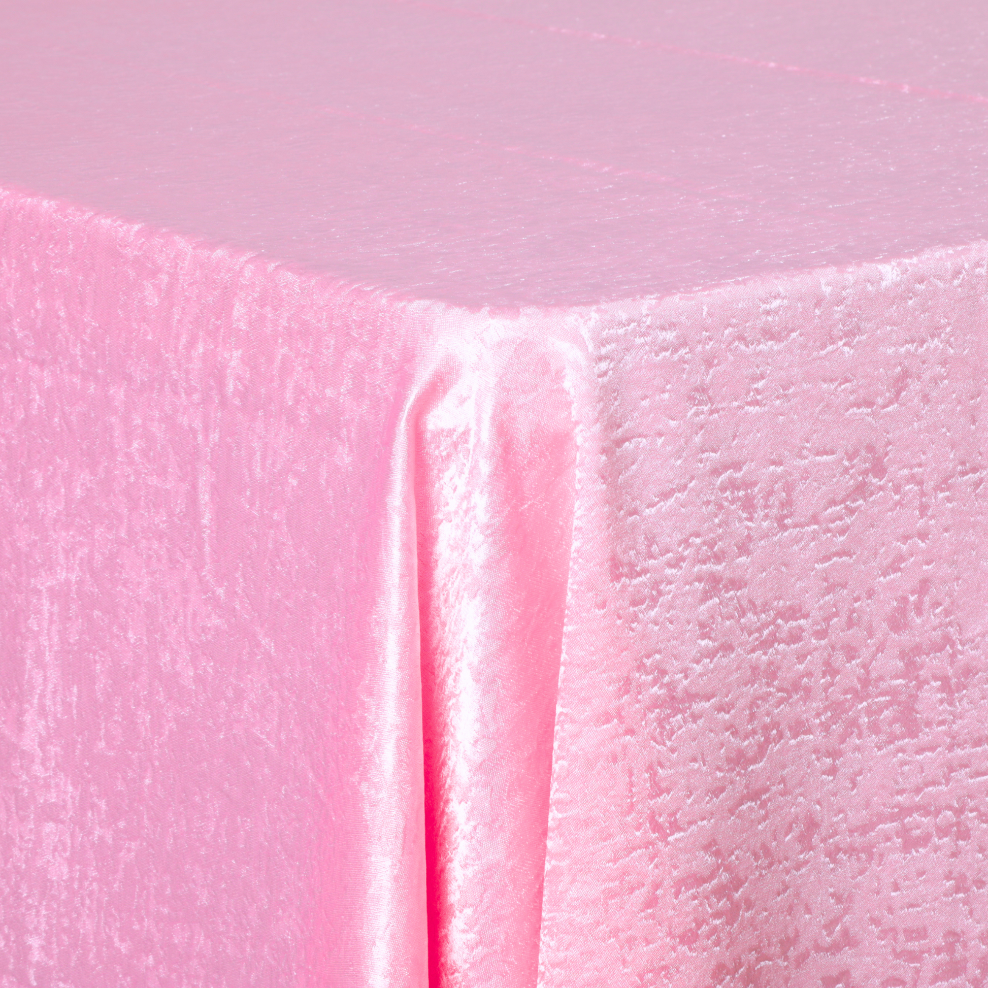 Crinkle Shimmer 90"x132" Rectangular Tablecloth - Pink