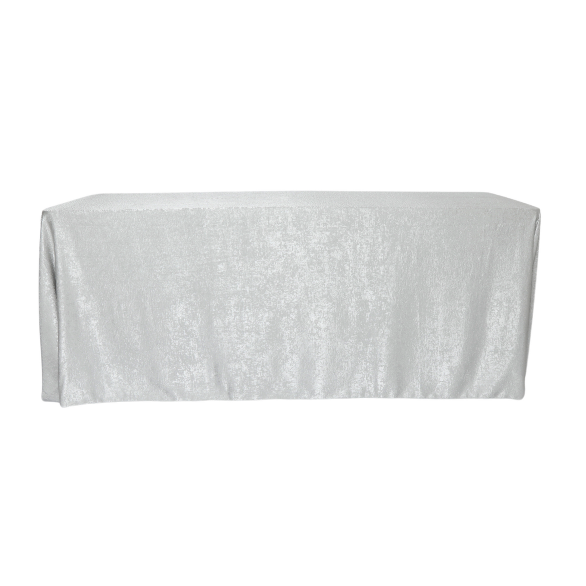 Crinkle Shimmer 90"x132" Rectangular Tablecloth - Silver