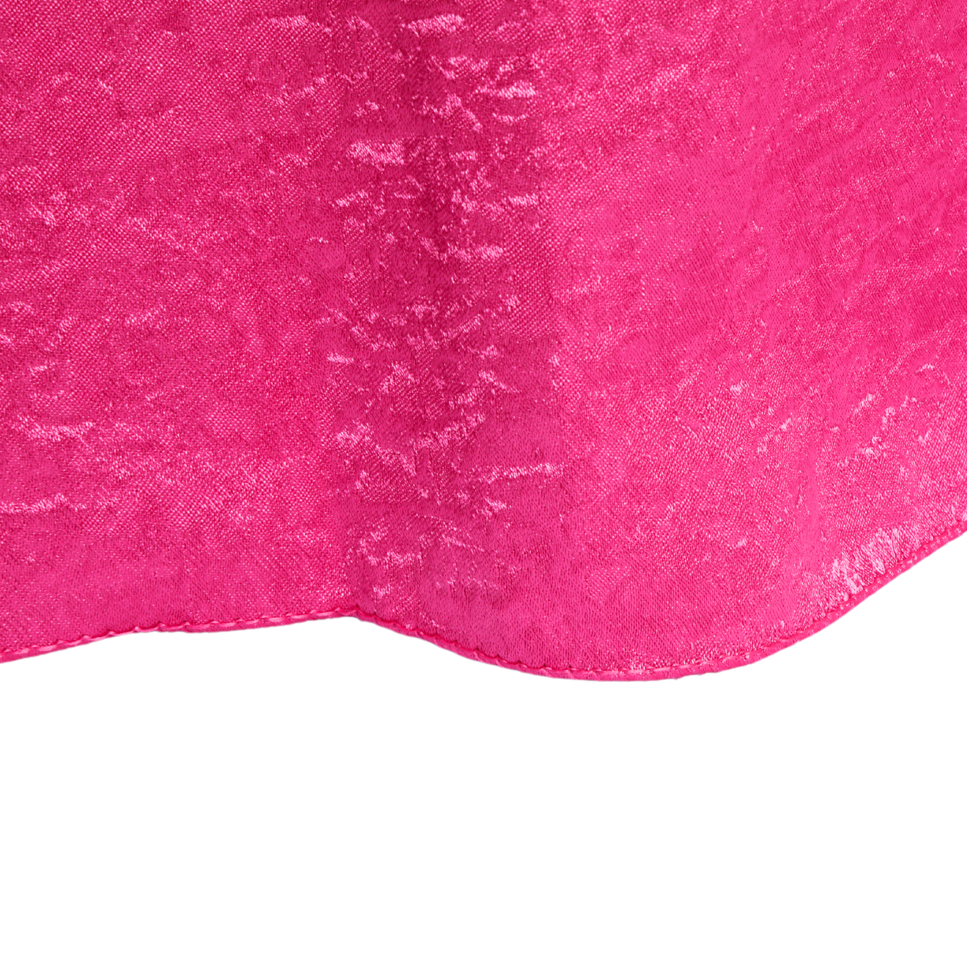 Crinkle Shimmer 132" Round Tablecloth - Fuchsia