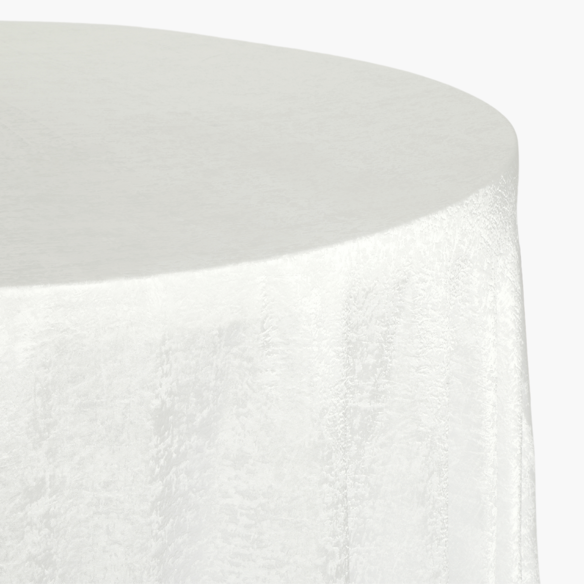 Crinkle Shimmer 132" Round Tablecloth - Light Ivory/Off White
