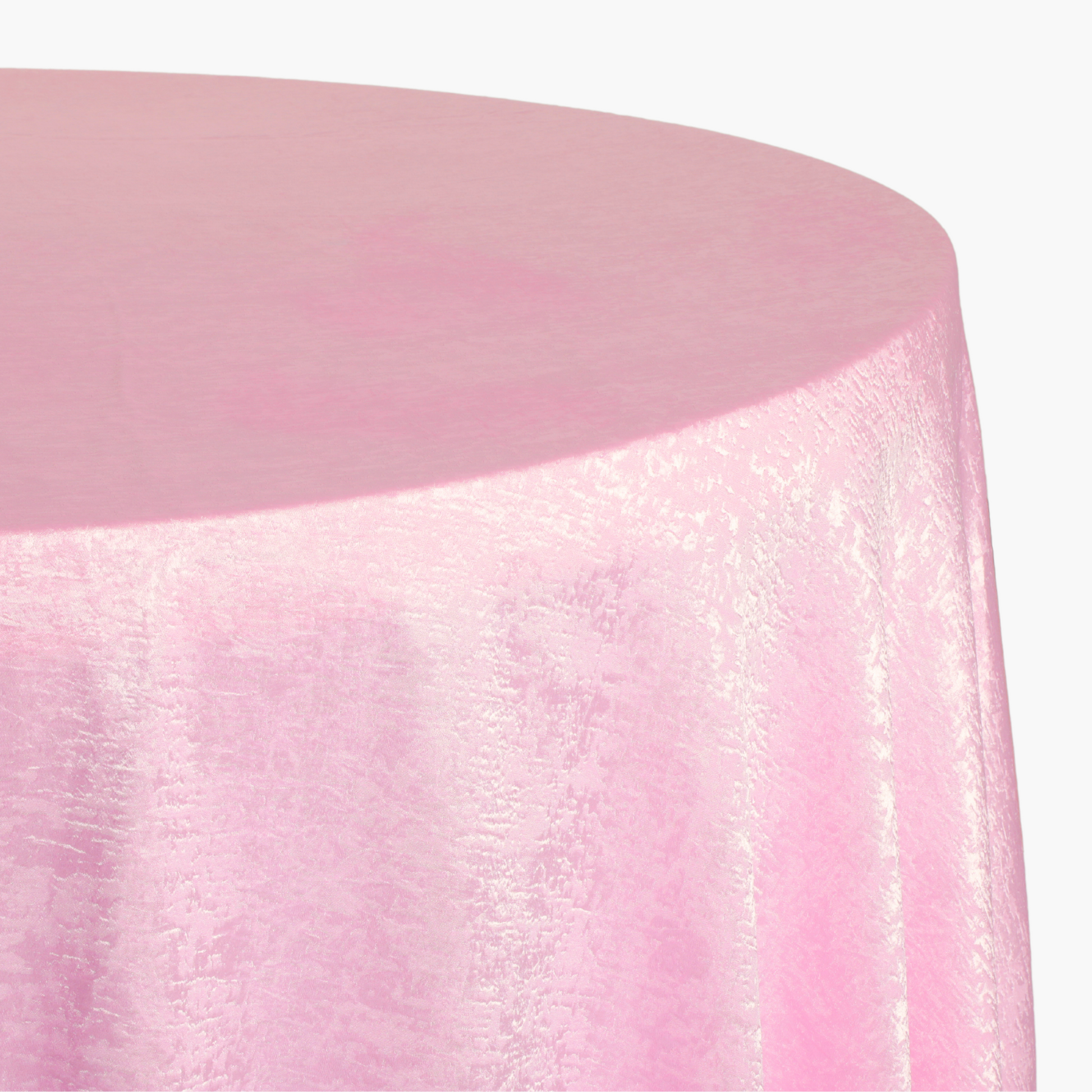 Crinkle Shimmer 132" Round Tablecloth - Pink
