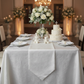 Crushed Taffeta 90"x156" Rectangular Tablecloth - White.
