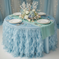 Curly Willow 14ft Table Skirt - Baby Blue.