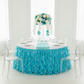 Curly Willow 17ft Table Skirt - Aqua Blue.